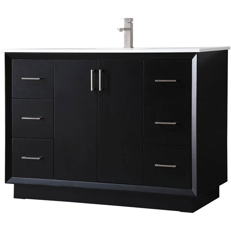 Hayes 48 X 22 X 35 inch Black Vanity Sink Set