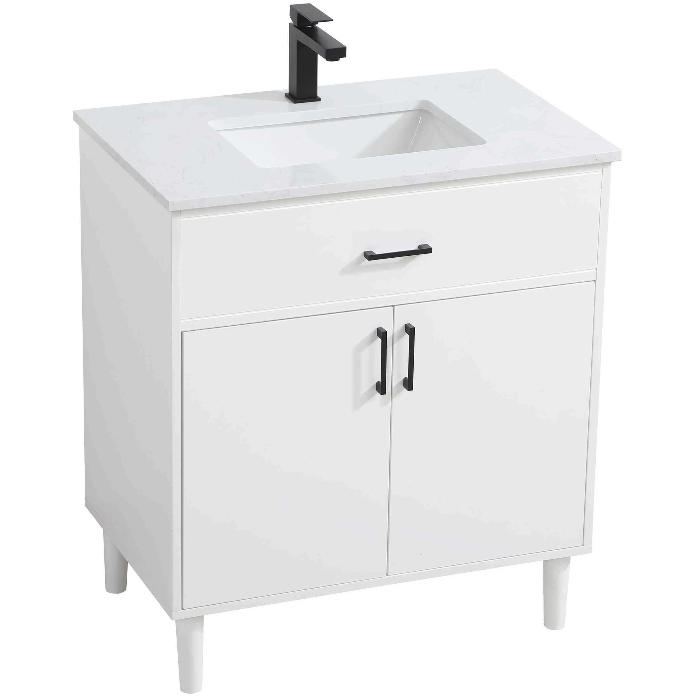 Chandler 30 X 34 inch White Bathroom Vanity Cabinet