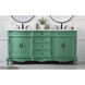 Danville 72 X 21 X 36 inch Vintage Mint Vanity Sink Set