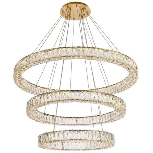 Monroe 3 Light 41 inch Gold Chandelier Ceiling Light