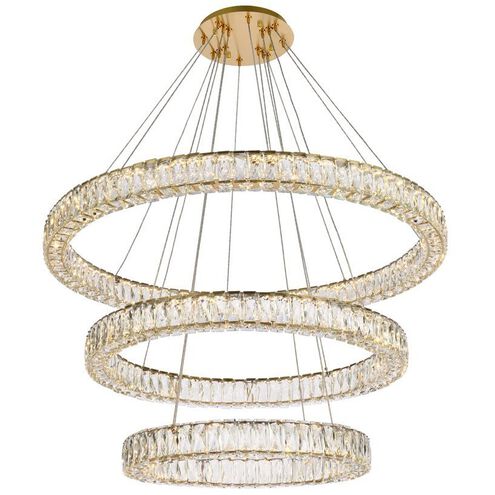 Monroe 3 Light 41 inch Gold Chandelier Ceiling Light 