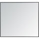 Monet 40 X 36 inch Black Wall Mirror