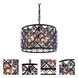 Madison 6 Light 20 inch Matte Black Pendant Ceiling Light in Silver Shade, Urban Classic