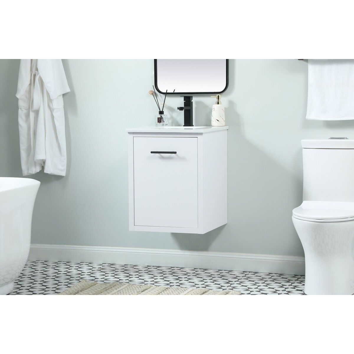 Cyrus 19 X 18 X 33.5 inch White Vanity Sink Set