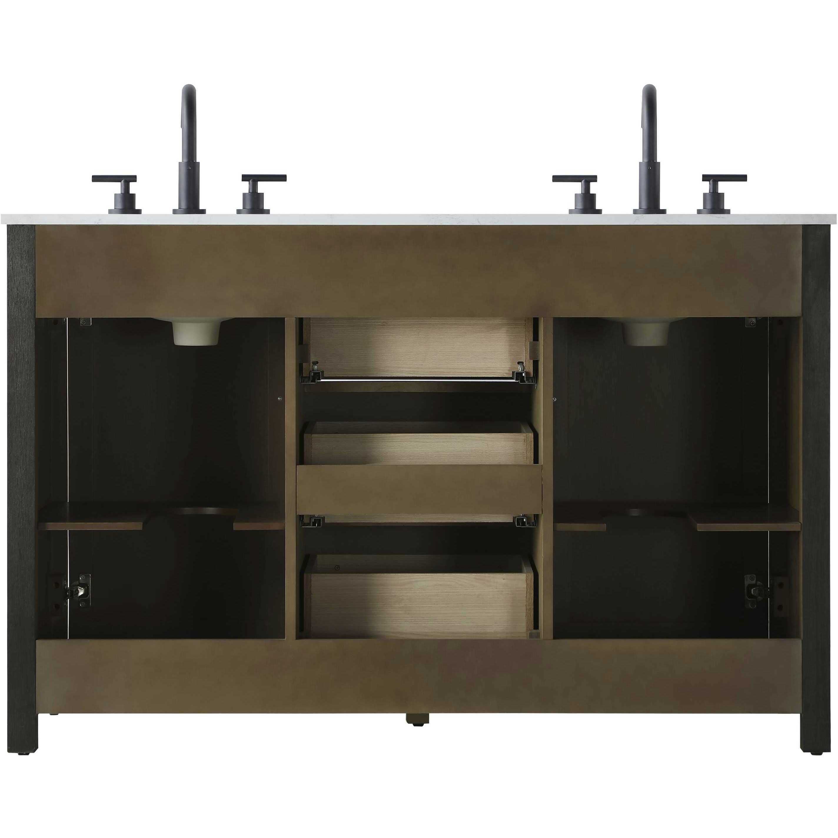 Alina 54 X 34 inch Chocolate Oak Bathroom Vanity Cabinet