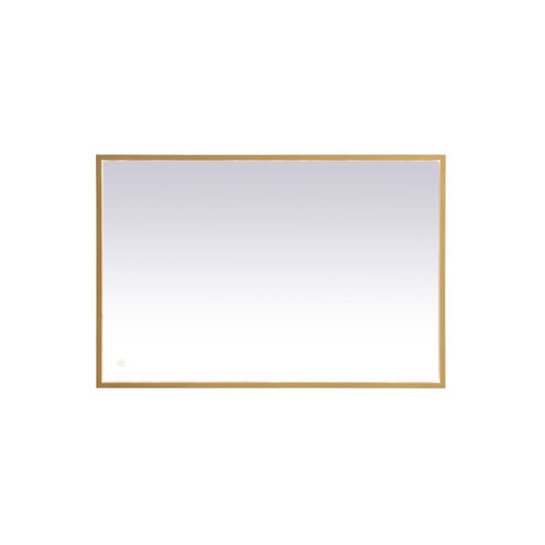 Pier 30 X 27 inch Brass LED Mirror