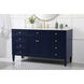 Park Avenue 60 X 22 X 35 inch Blue Vanity Sink Set
