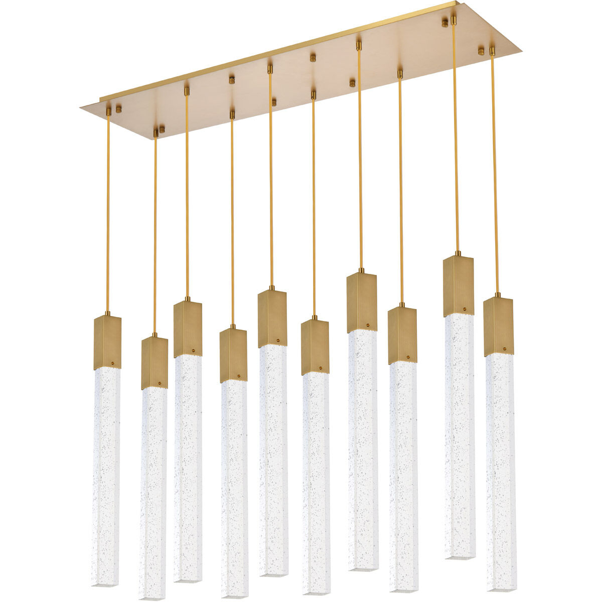Weston 10 Light 42 inch Satin Gold Pendant Ceiling Light