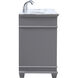 Wesley 60 X 22 X 35 inch Grey Vanity Sink Set