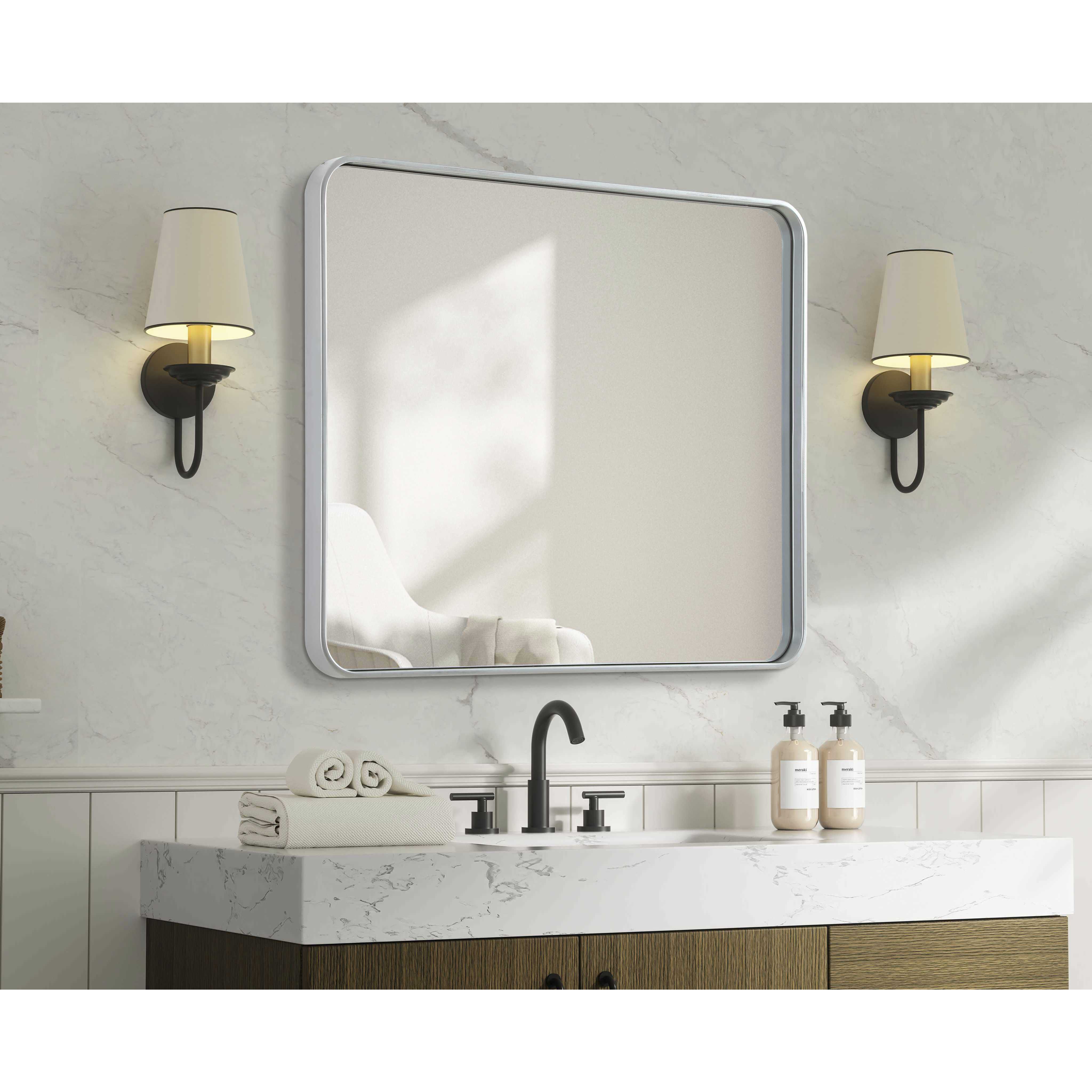 Remy 36 X 30 inch Silver Mirror