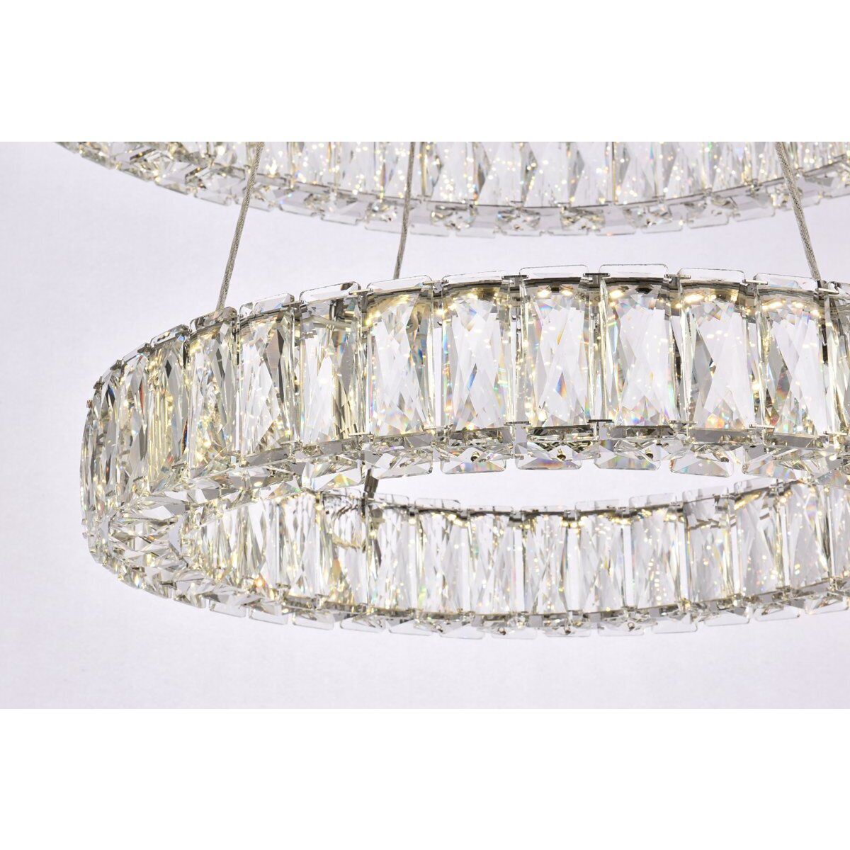 Monroe 2 Light 28 inch Chrome Chandelier Ceiling Light