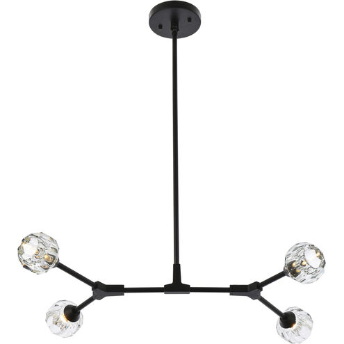 Zayne 4 Light 29 inch Black Pendant Ceiling Light