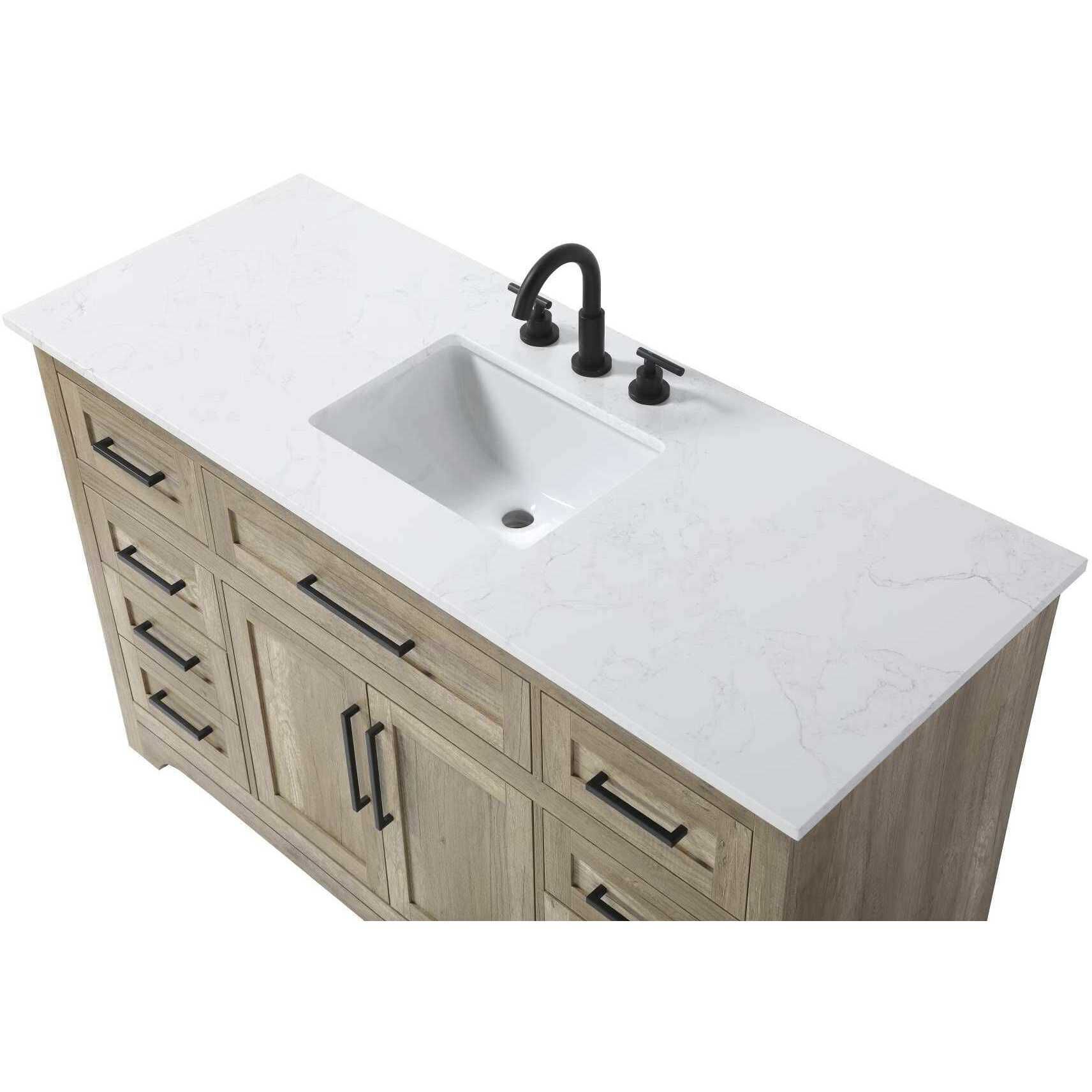 Remington 54 X 35 inch Natural Oak Bathroom Vanity Cabinet