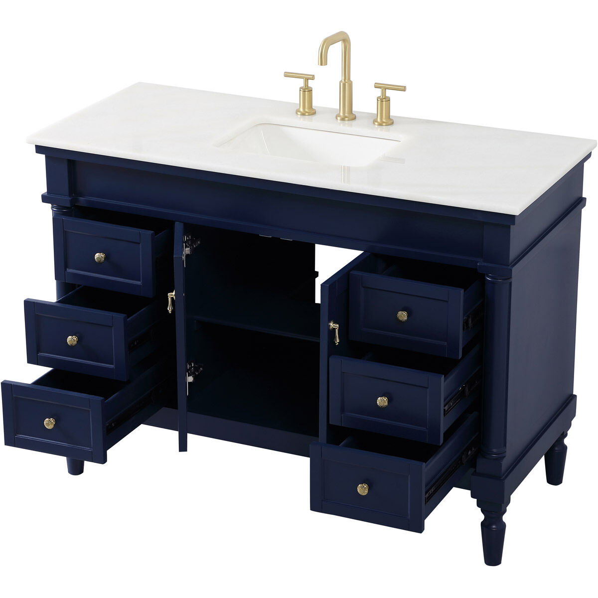 Lexington 48 X 22 X 35 inch Blue Vanity Sink Set