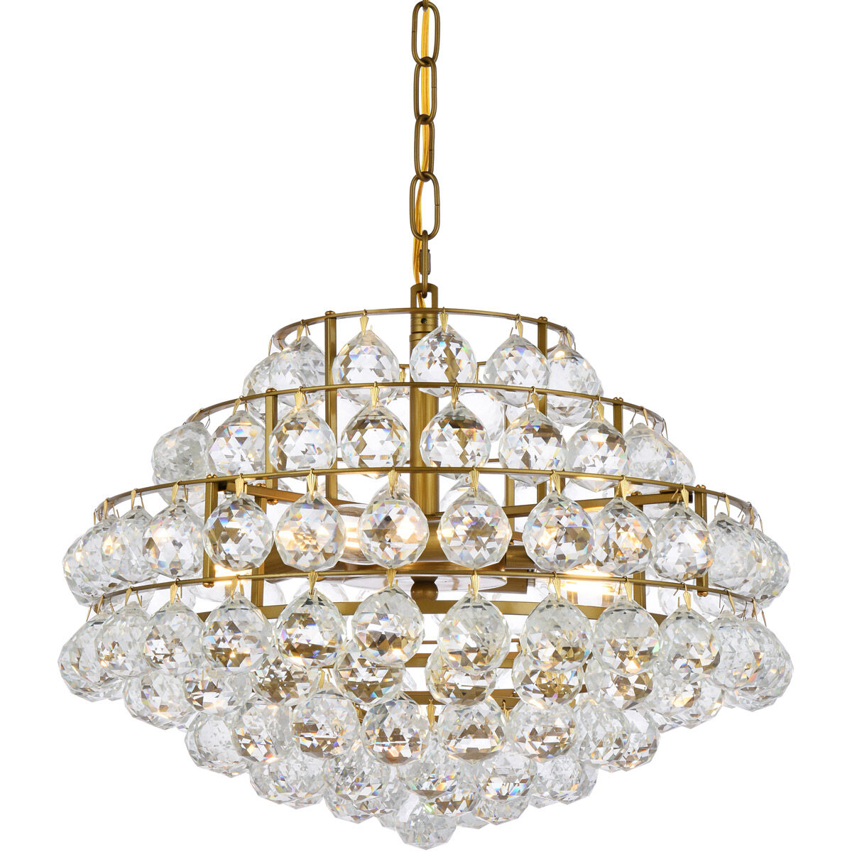 Savannah 5 Light 18 inch Brass Pendant Ceiling Light