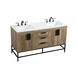 Eugene 60 X 22 X 33.5 inch Natural Oak Vanity Sink Set