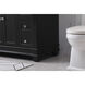 Wesley 48 X 22 X 35 inch Black Vanity Sink Set