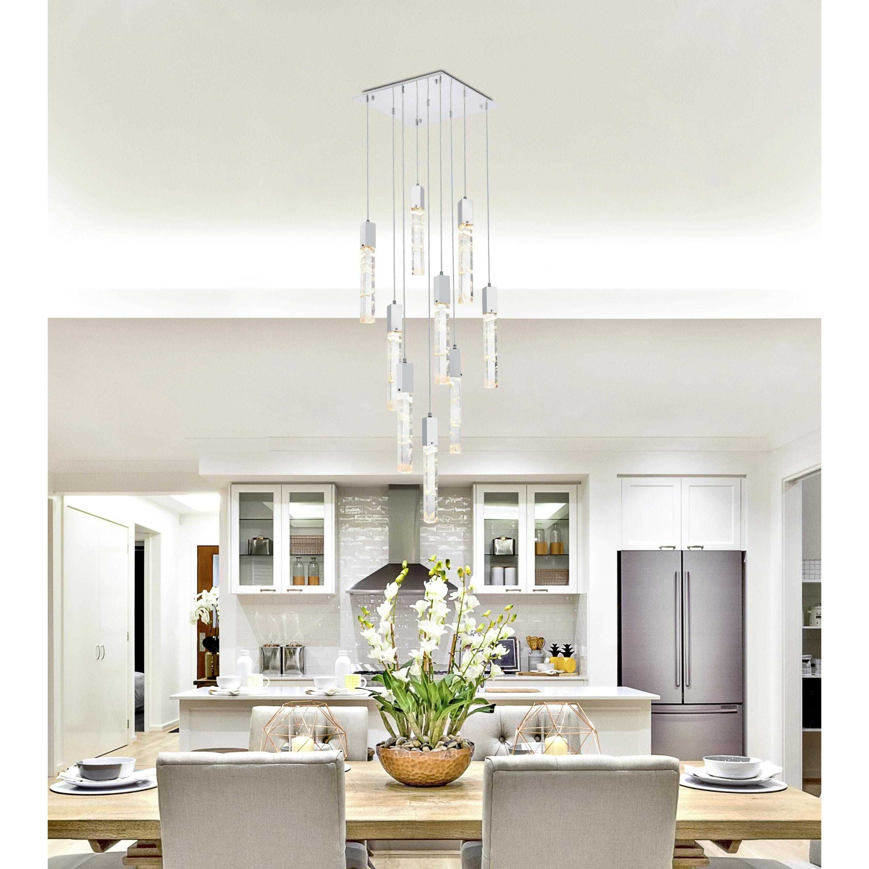 Aurora 9 Light 20 inch Chrome Pendant Ceiling Light