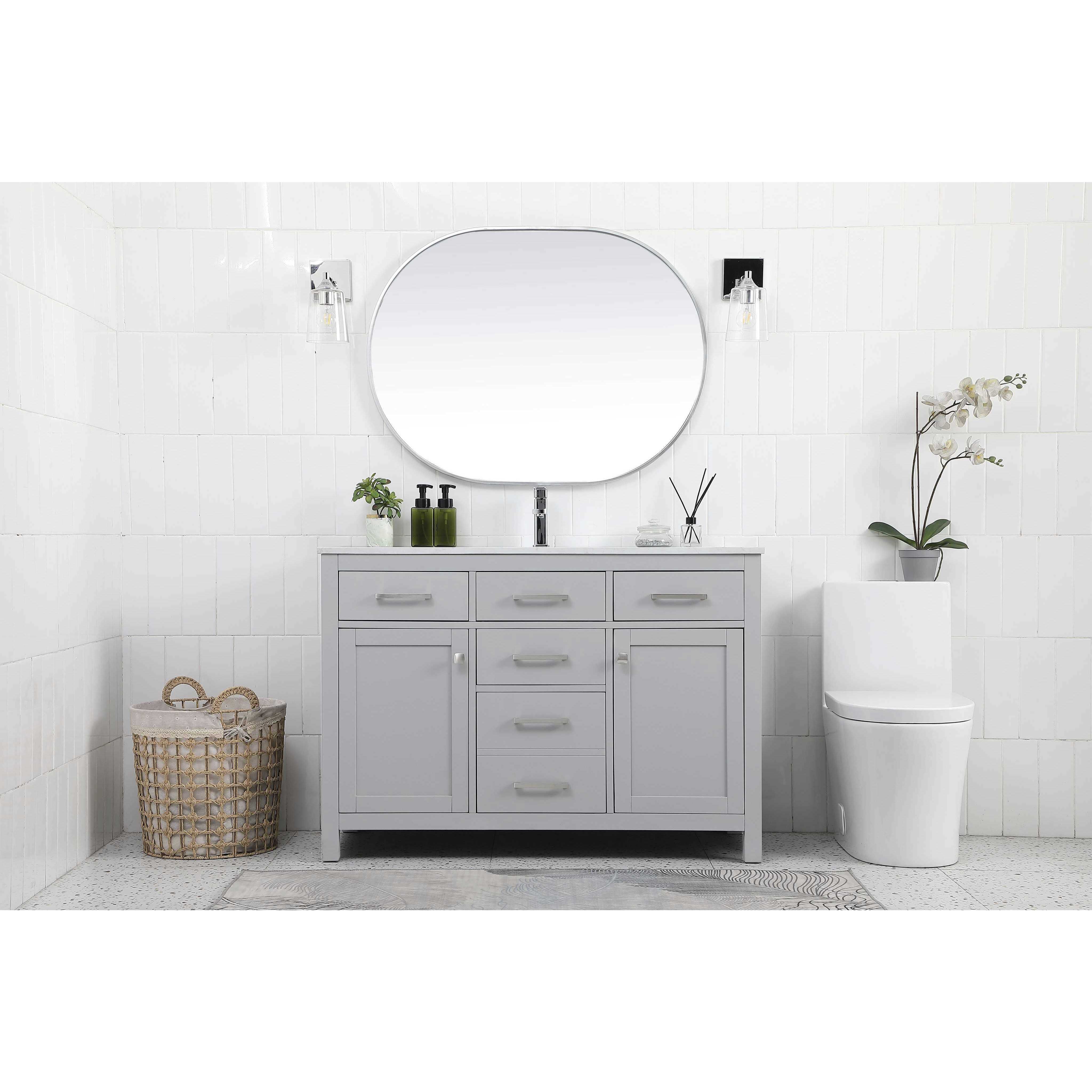 Lewis 48 X 22 X 34 inch Grey Vanity Sink Set