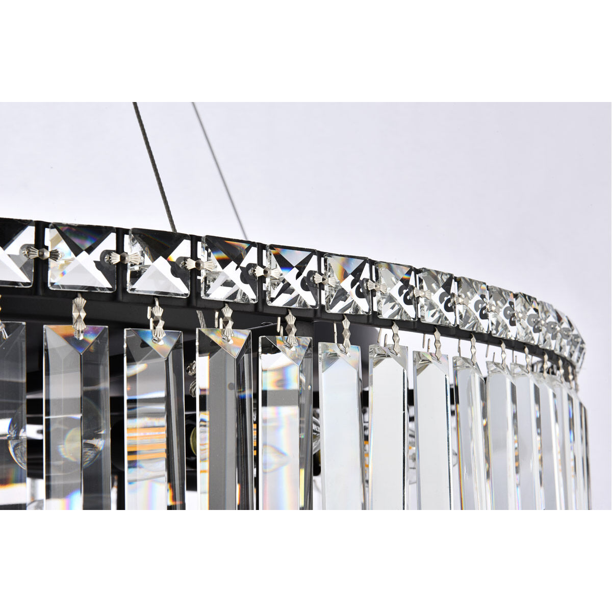 Maxime 18 Light 32 inch Black and Clear Chandelier Ceiling Light