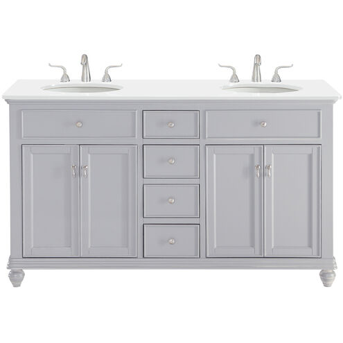 Otto 60 X 21 X 35 inch Grey Vanity Sink Set