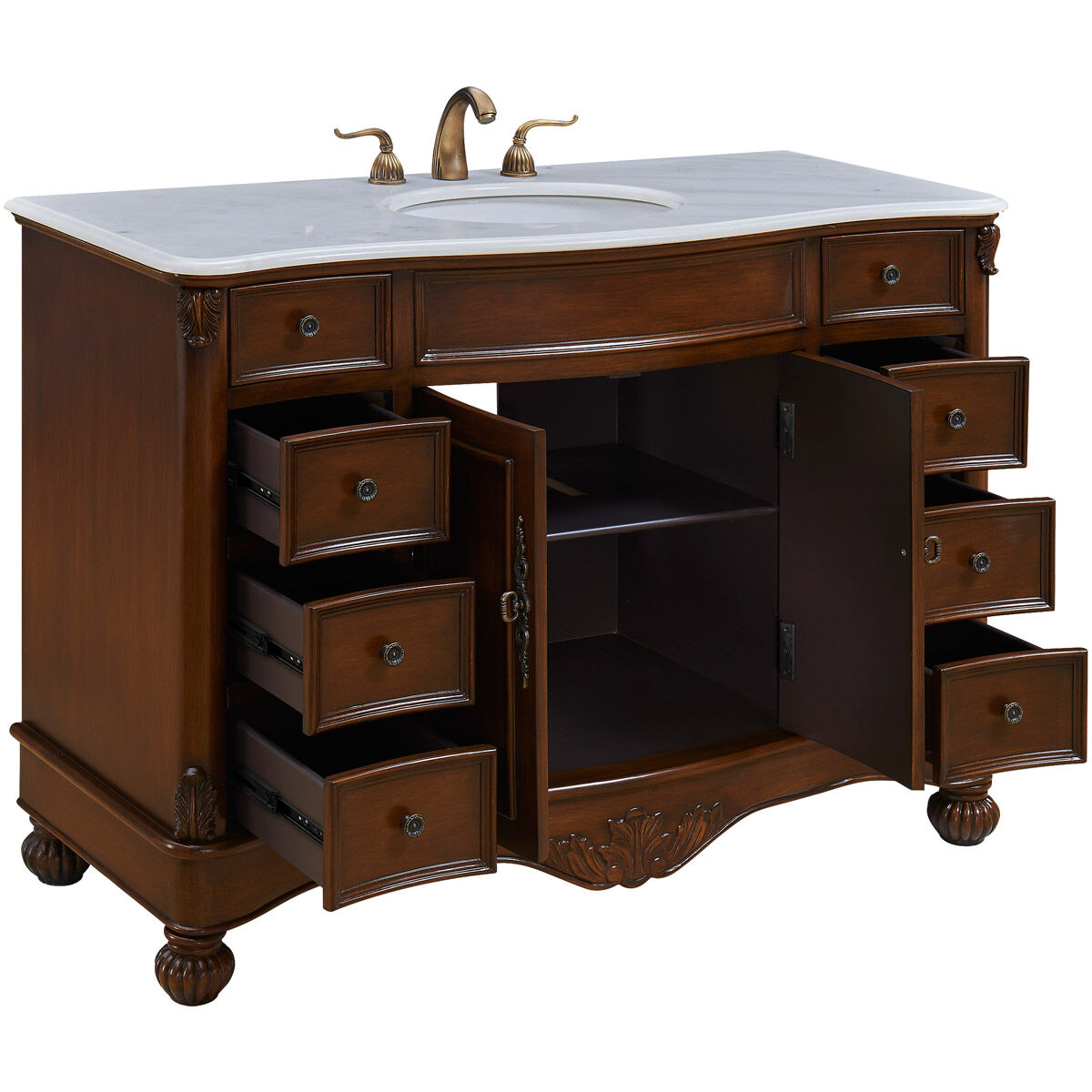 Windsor 48 X 35 inch Teak Vanity Set