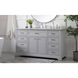 Americana 60 X 22 X 35 inch Grey Vanity Sink Set