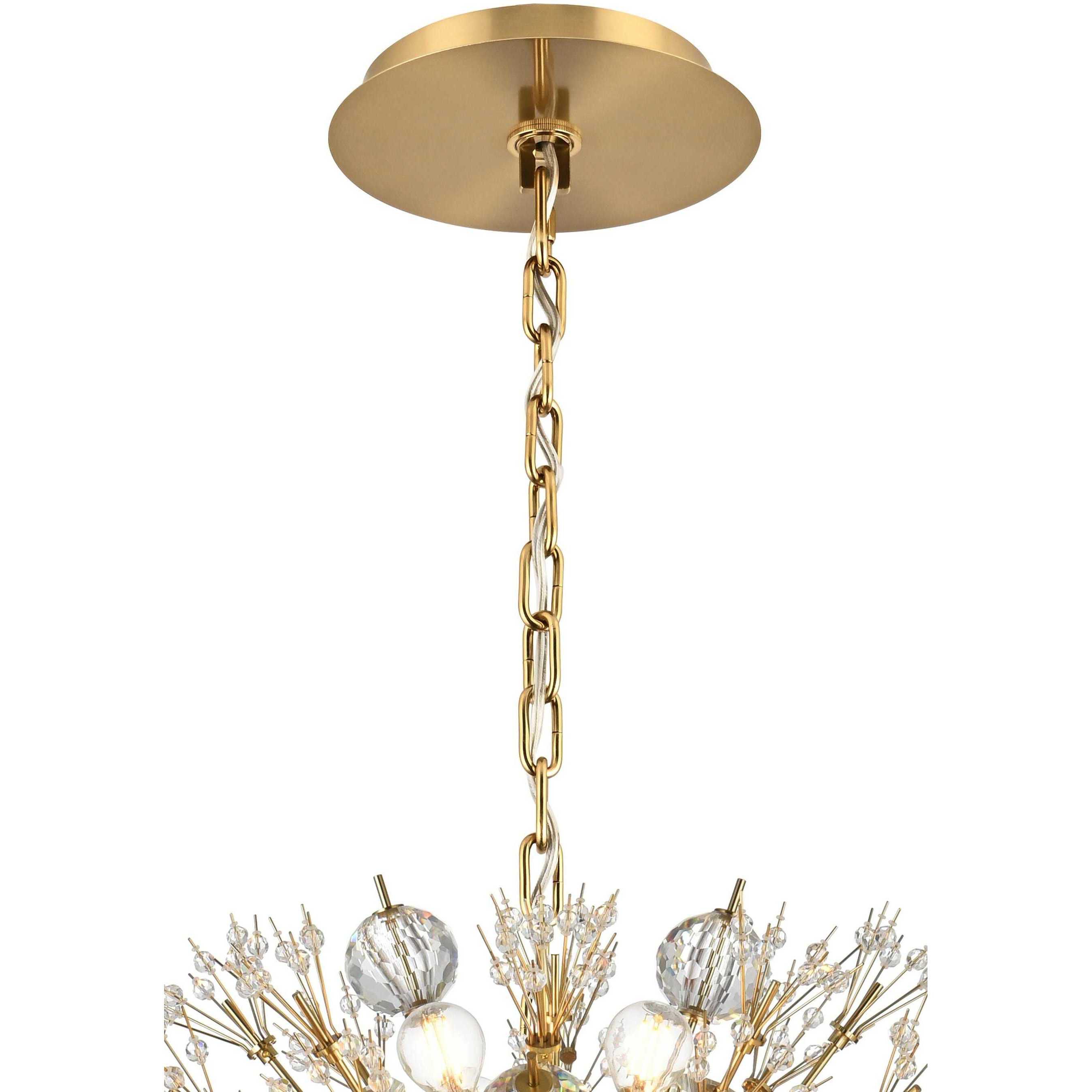 Vera 24 Light 23 inch Gold Pendant Ceiling Light in Satin Gold