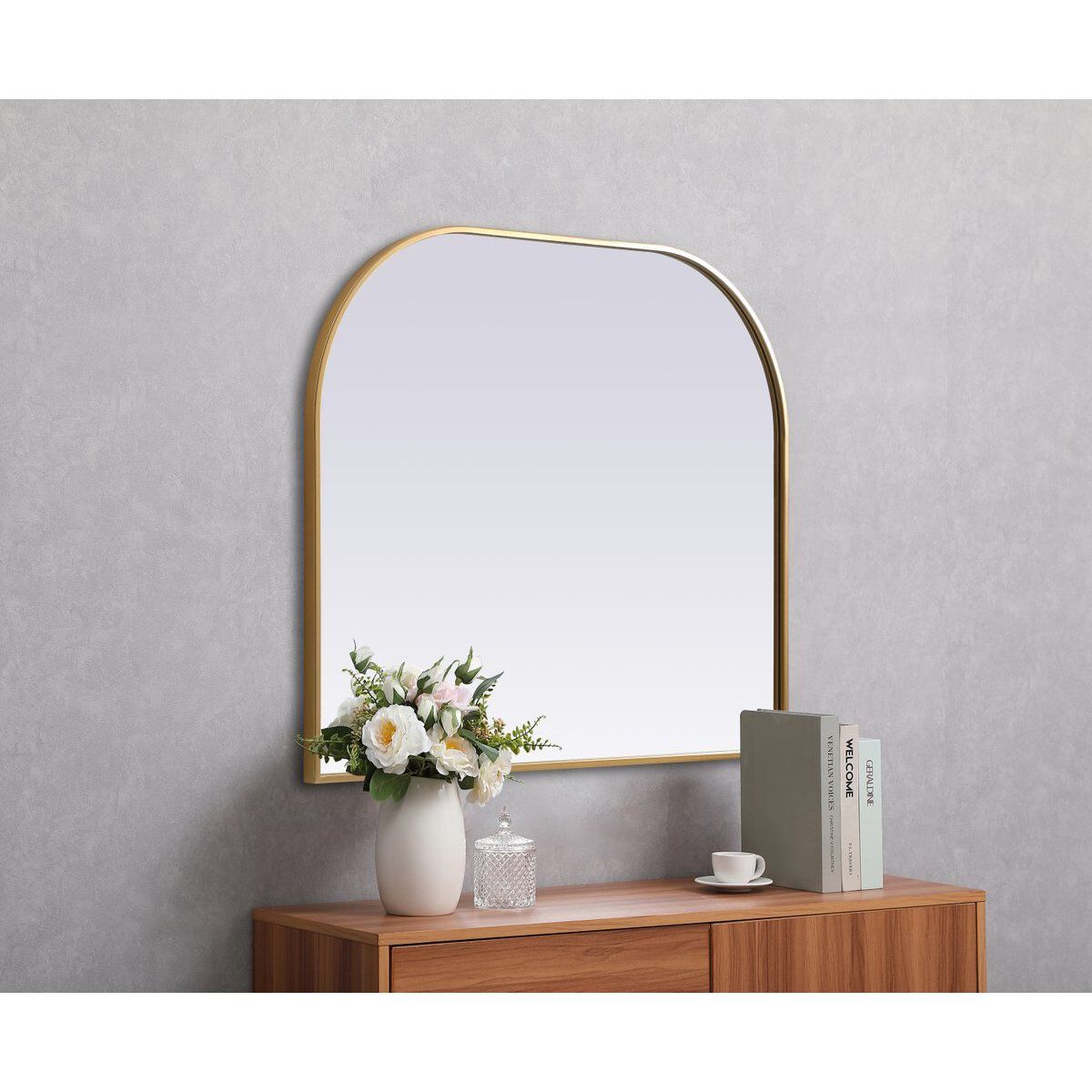 Blaire 36 X 30 inch Brass Mirror