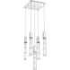 Aurora 5 Light 16 inch Chrome Pendant Ceiling Light
