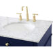 Williams 60 X 35 inch Blue and Brush Gold Vanity Sink Set