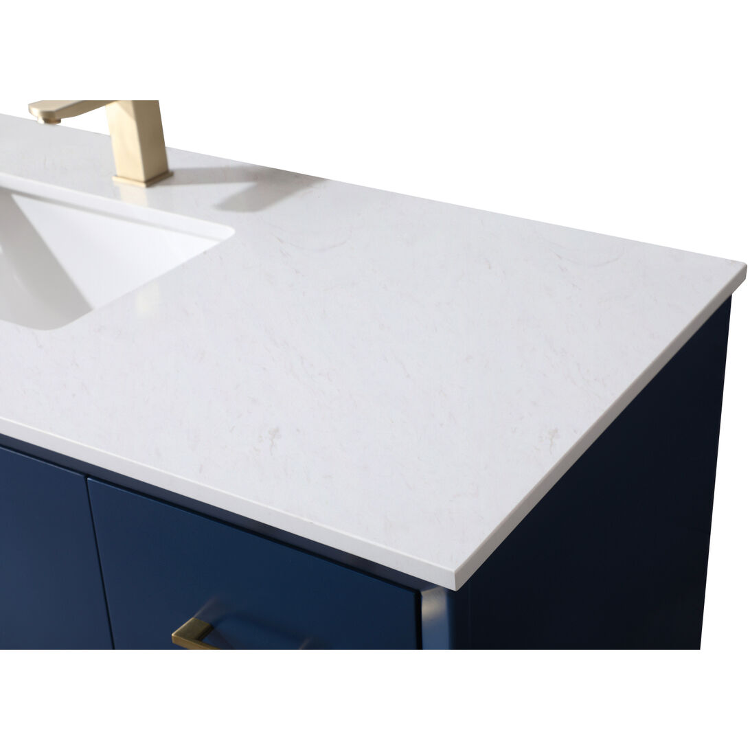 Hayes 54 X 22 X 35 inch Blue Vanity Sink Set