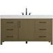 Nathan 60 X 34 inch Chestnut Brown Bathroom Vanity Cabinet