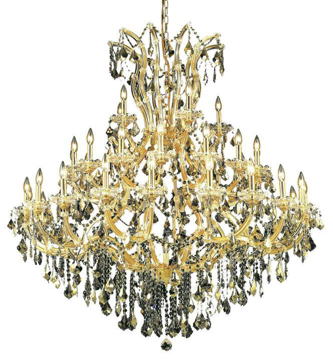 Maria Theresa 41 Light 52 inch Gold Foyer Ceiling Light in Golden Teak, Royal Cut