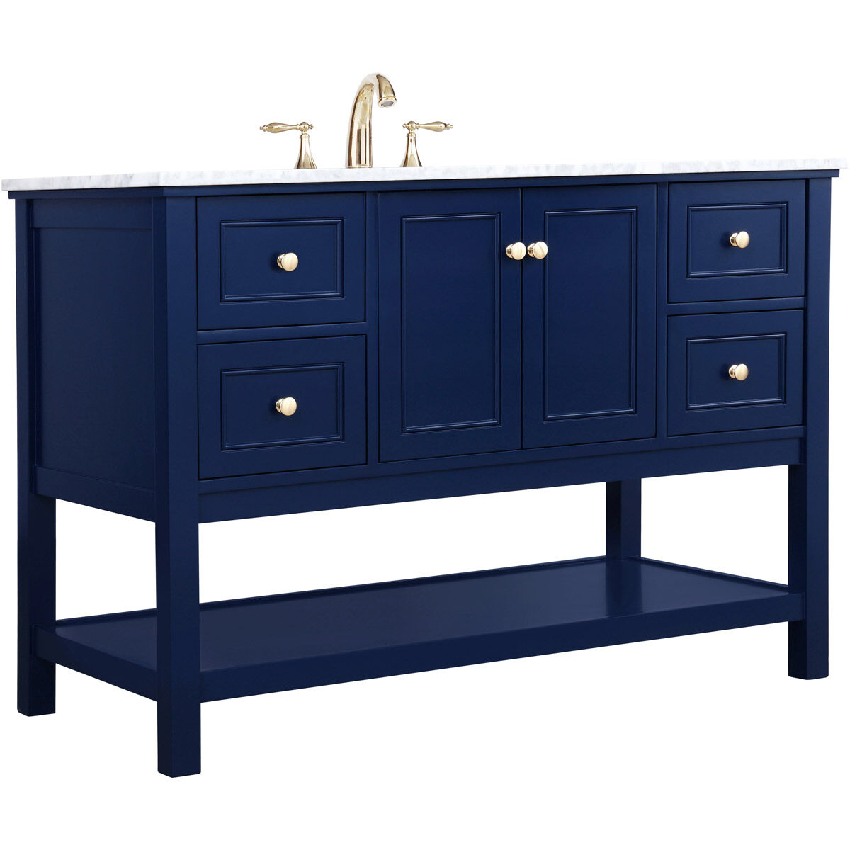 Metropolis 48 X 22 X 34 inch Blue Vanity Sink Set
