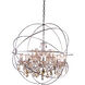 Geneva 18 Light 44 inch Polished Nickel Pendant Ceiling Light in Golden Teak, Urban Classic