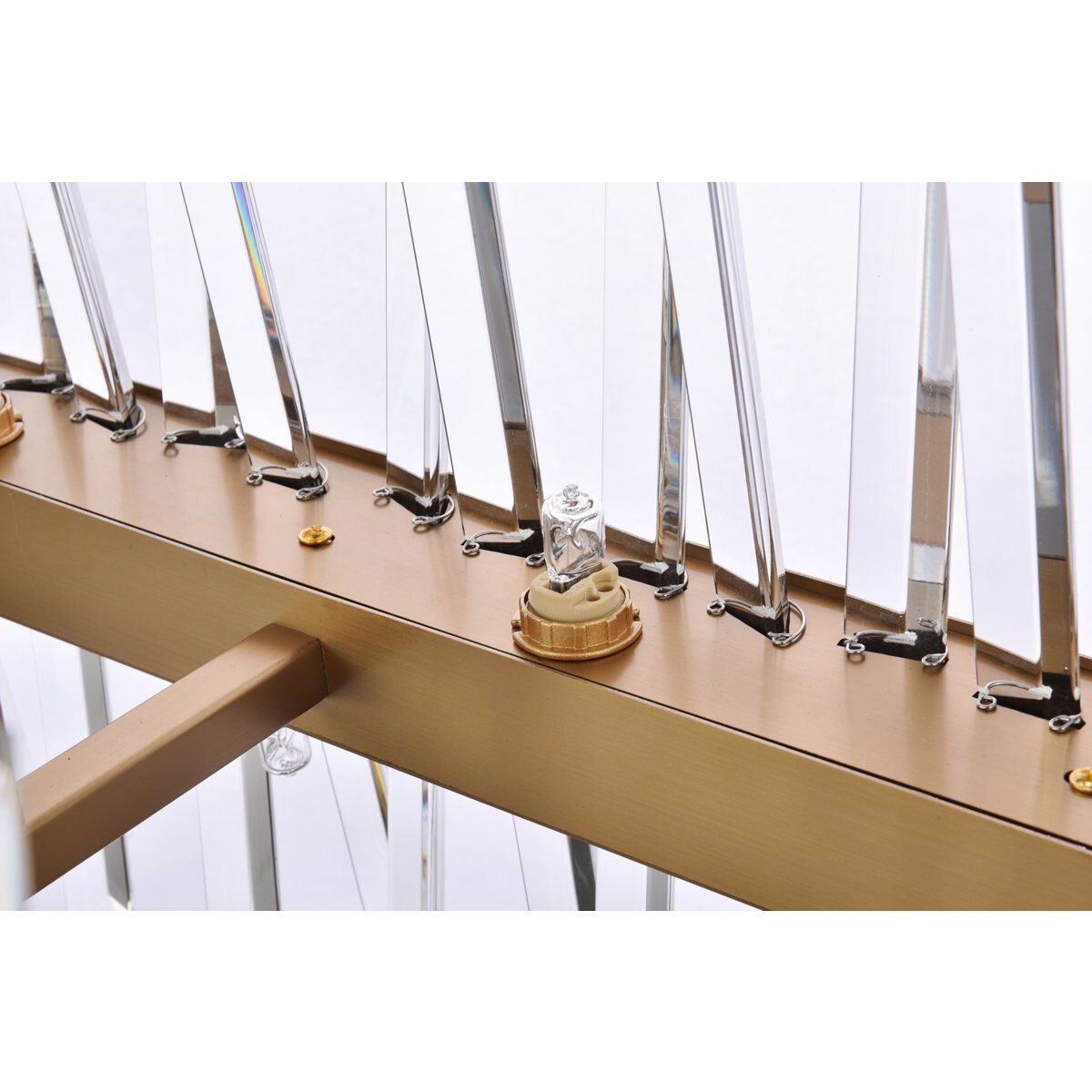 Serephina 24 Light 42 inch Satin Gold Linear Chandelier Ceiling Light