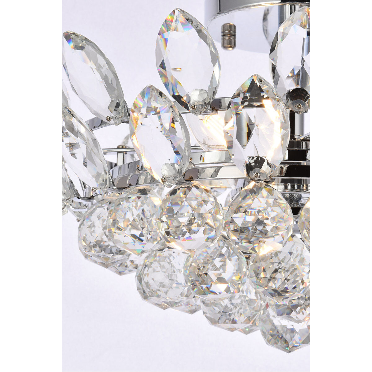 Emilia 3 Light 16 inch Chrome Flush Mount Ceiling Light