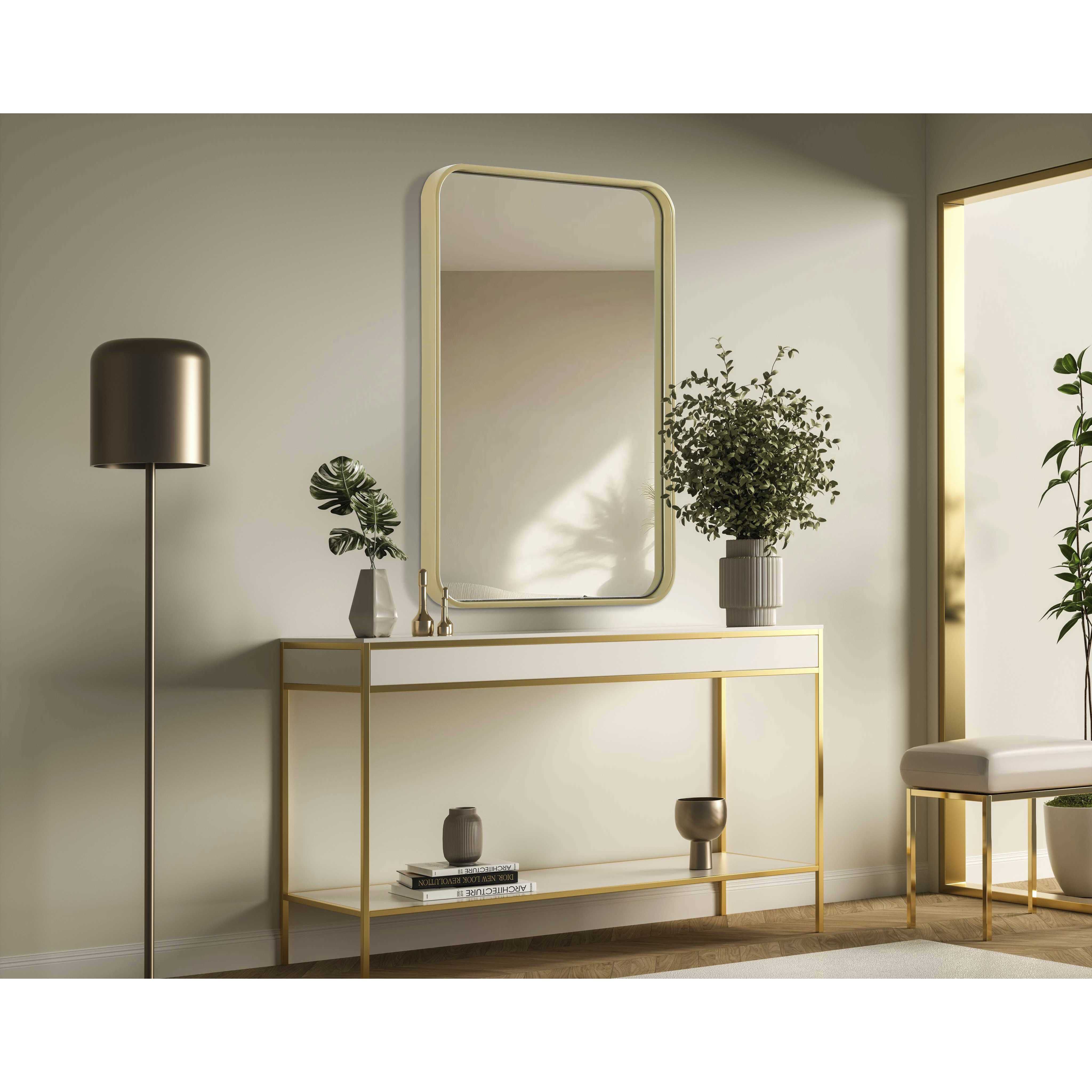 Remy 30 X 20 inch Brass Mirror