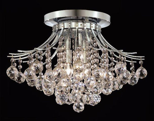Toureg 6 Light 19 inch Chrome Flush Mount Ceiling Light in Royal Cut