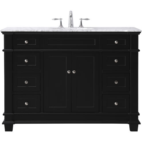 Wesley 48 X 22 X 35 inch Black Vanity Sink Set
