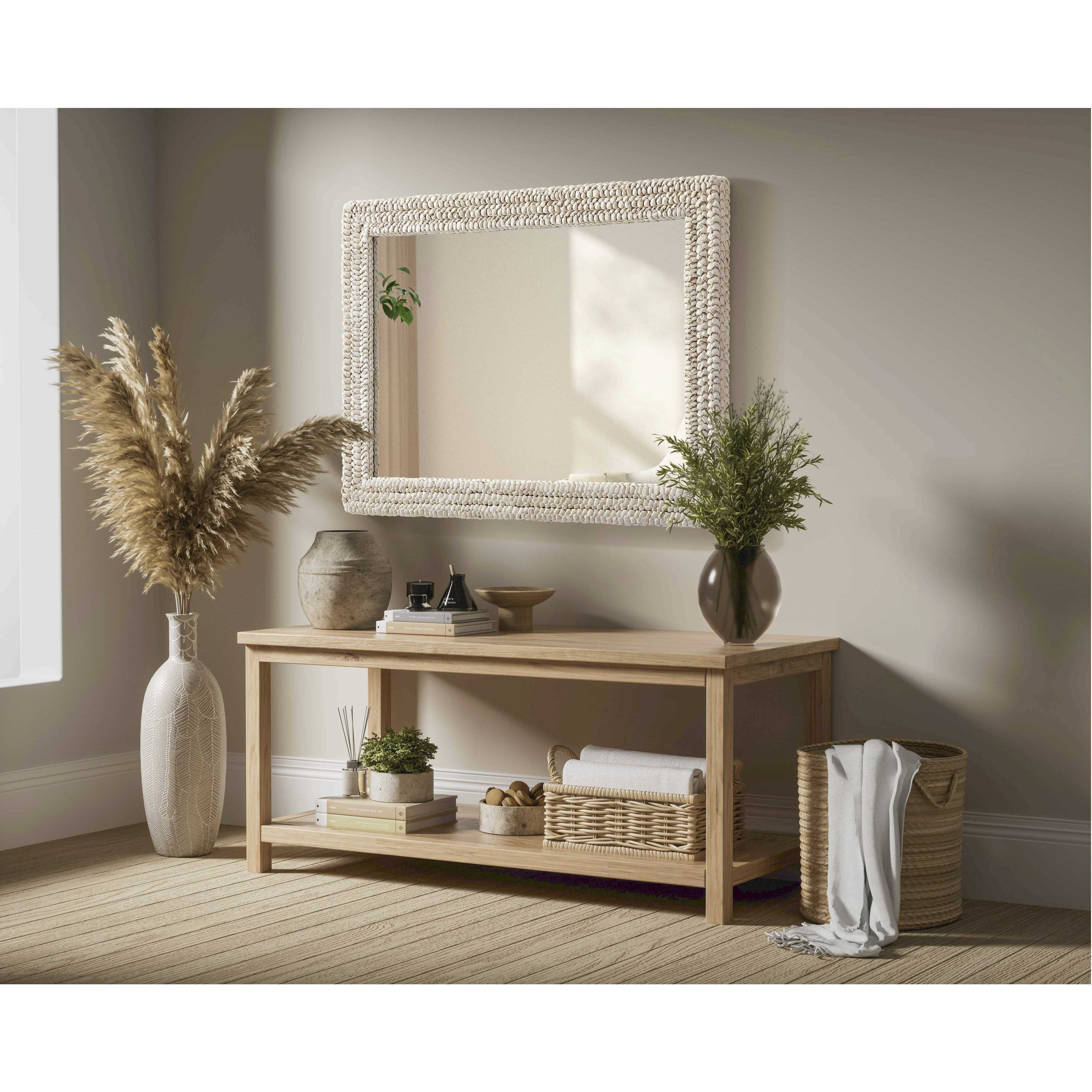 Marlowe 42 X 30 inch Linen White Mirror