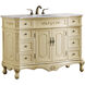 Danville 96 X 21 X 70 inch Light Antique Beige Vanity Sink Set