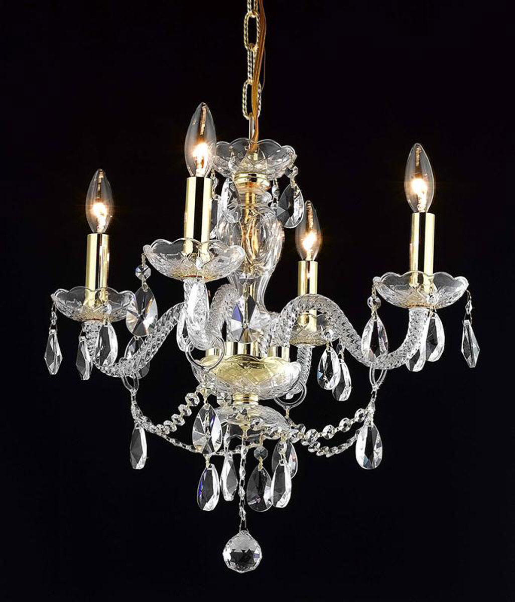 Princeton 4 Light 17 inch Gold Pendant Ceiling Light in Clear