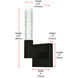 Noemi 1 Light 6 inch Black Wall Sconce Wall Light