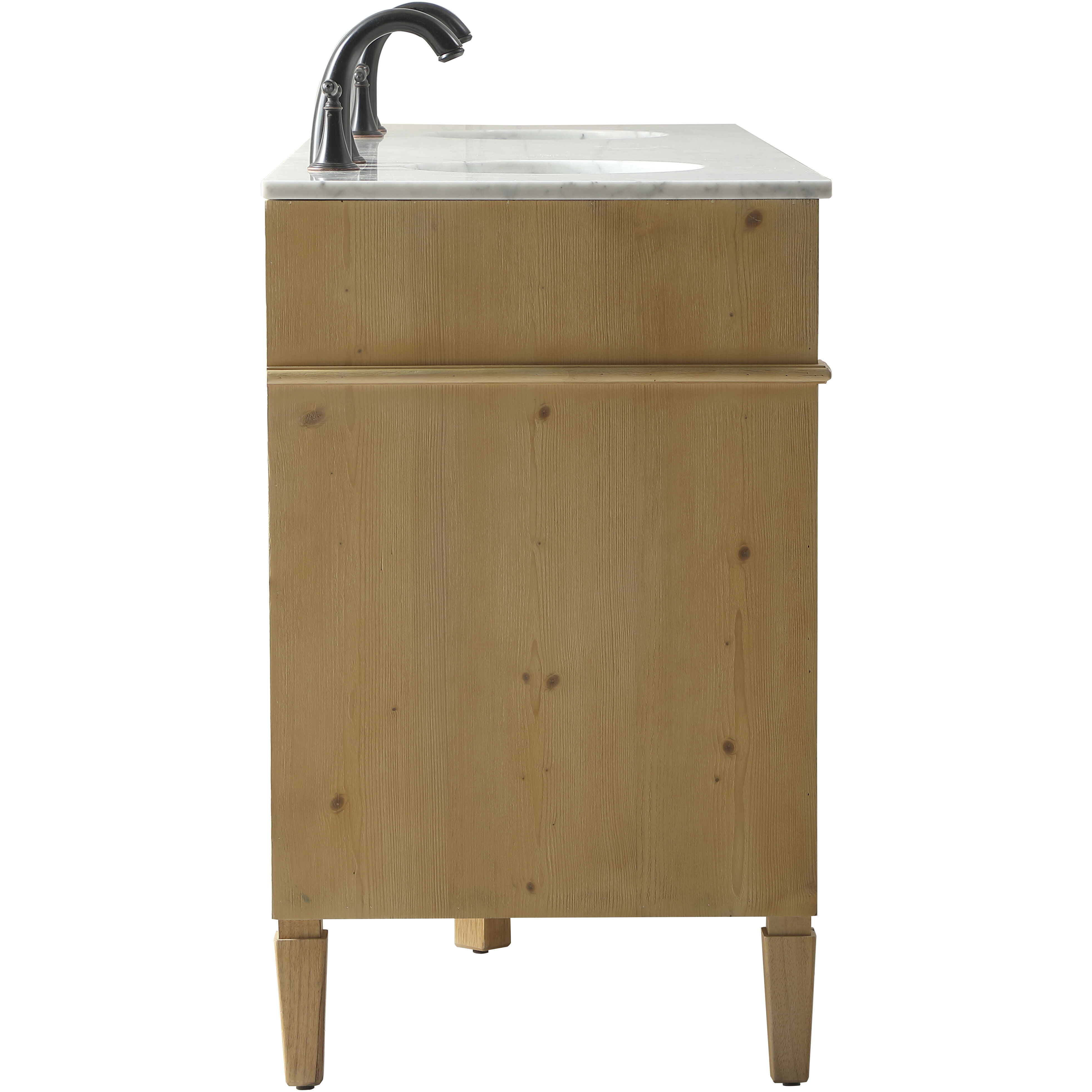 Park Avenue 72 X 21.5 X 35 inch Natural Wood Vanity Sink Set