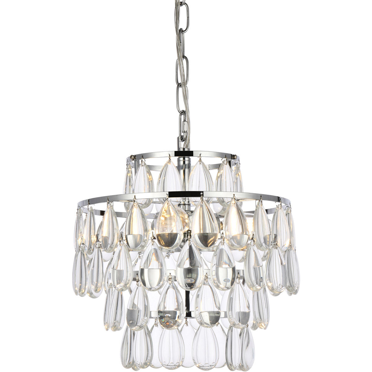 Mila 3 Light 12 inch Chrome Pendant Ceiling Light
