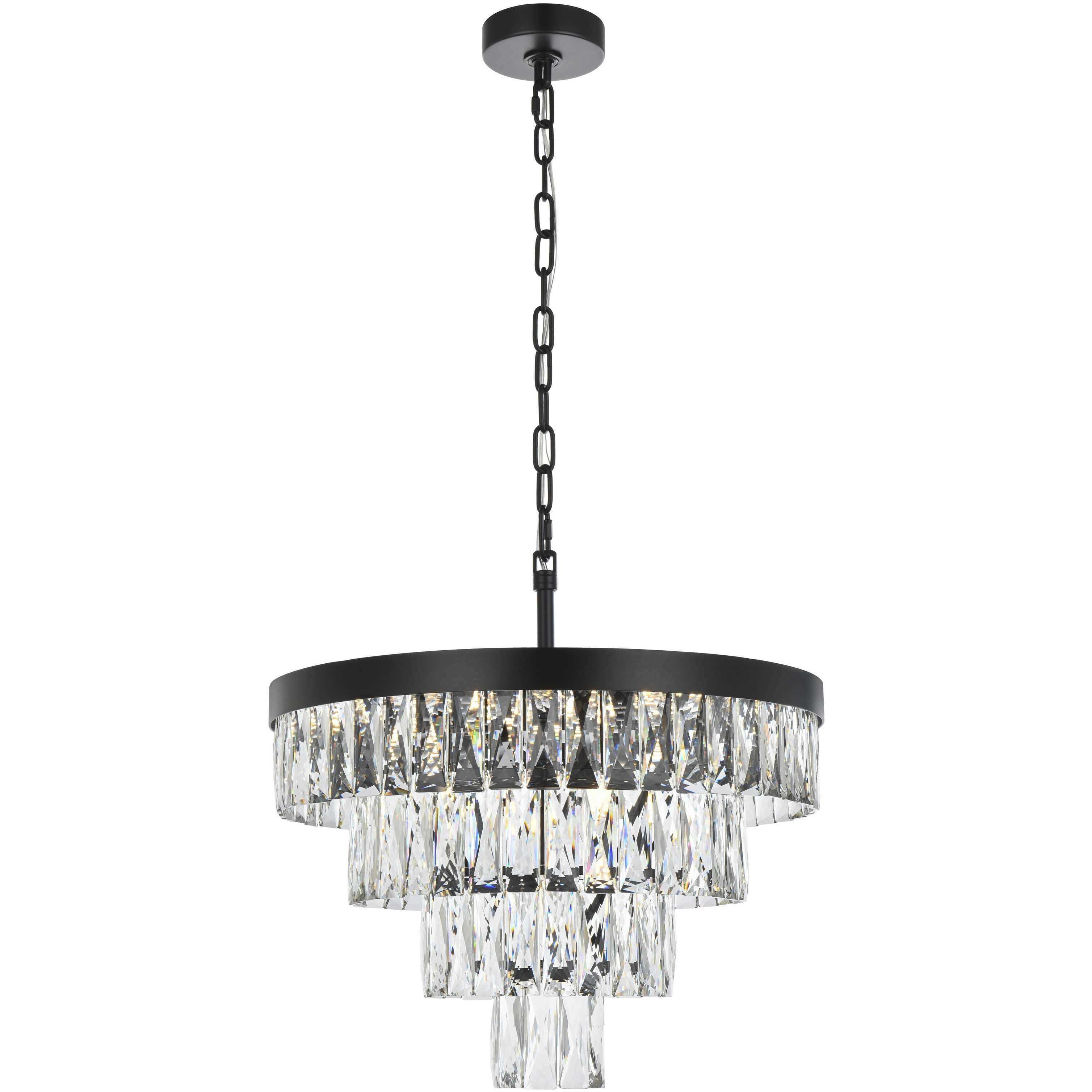 Josephine 10 Light 20 inch Black Chandelier Ceiling Light