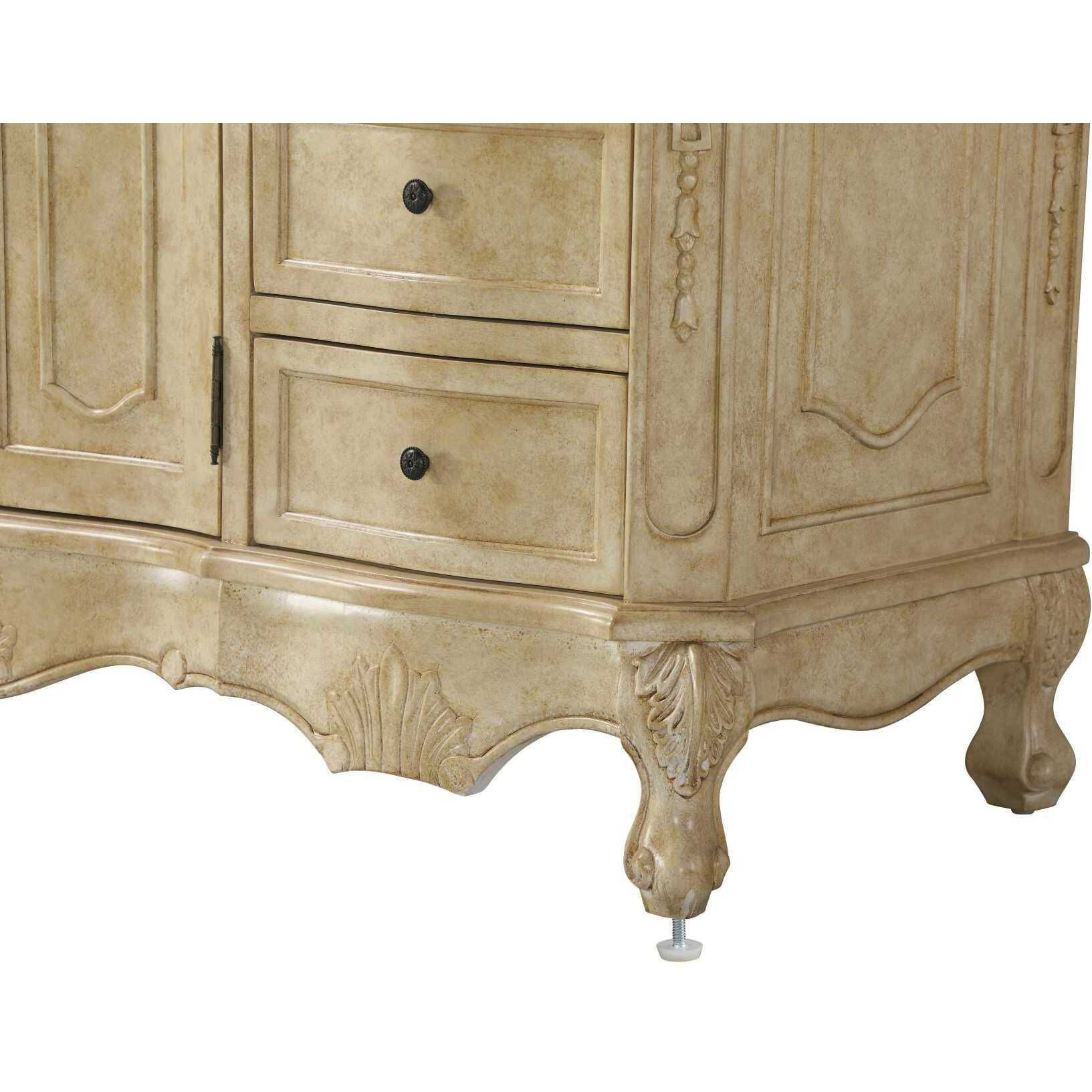 Danville 54 X 36 inch Antique Beige Bathroom Vanity Cabinet
