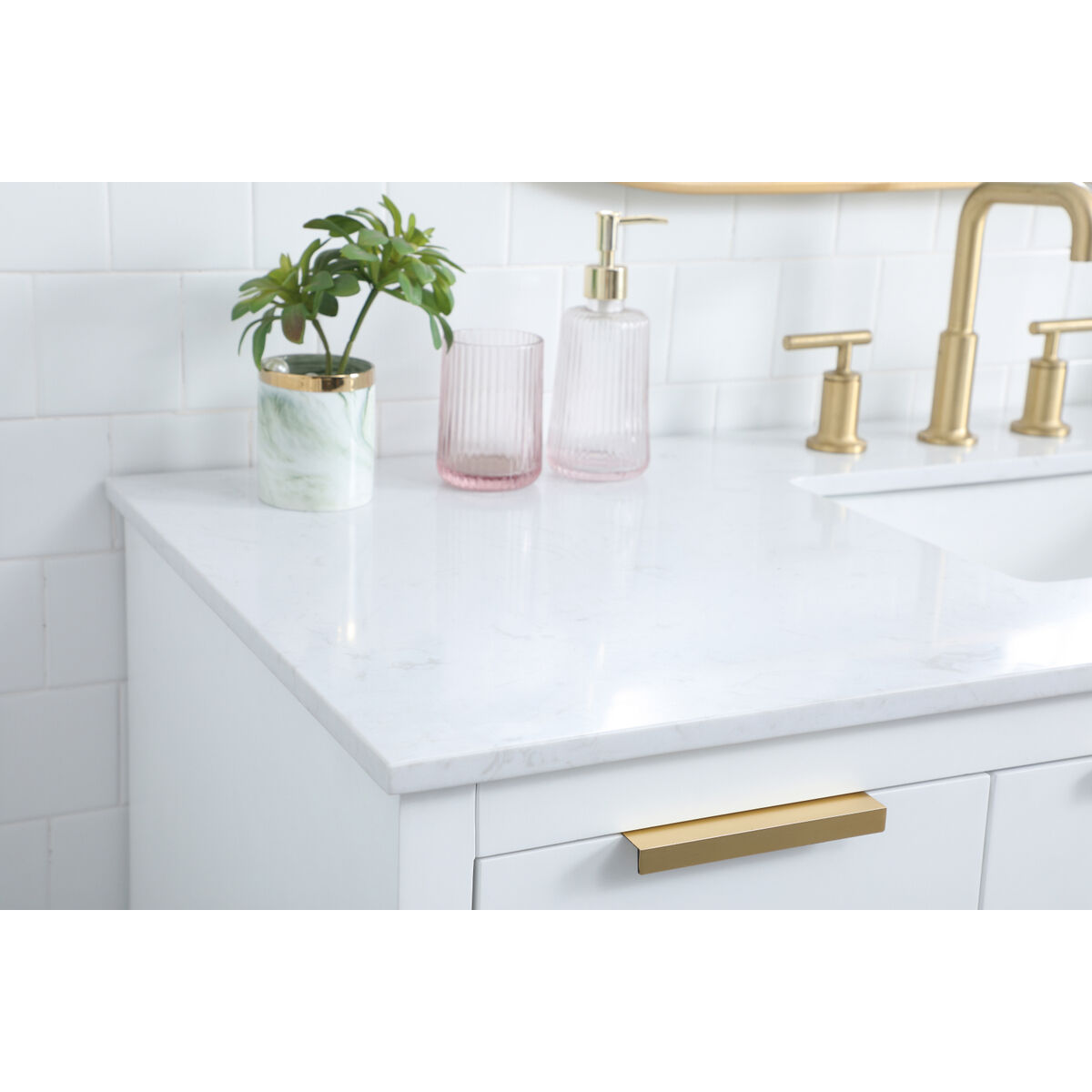 Blake 54 X 22 X 34 inch White Vanity Sink Set